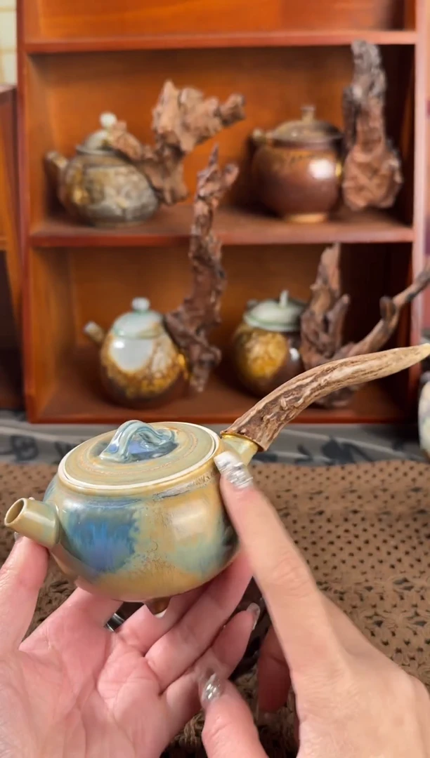 原创柴烧手工茶壶