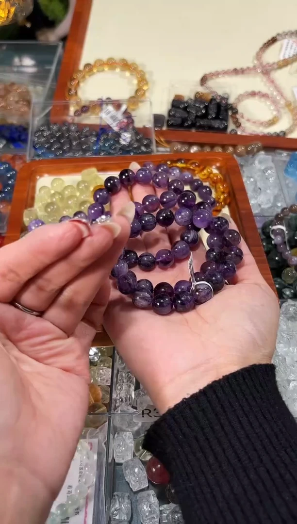 【闪购商品】水晶手串未镶嵌紫极光卡11手串