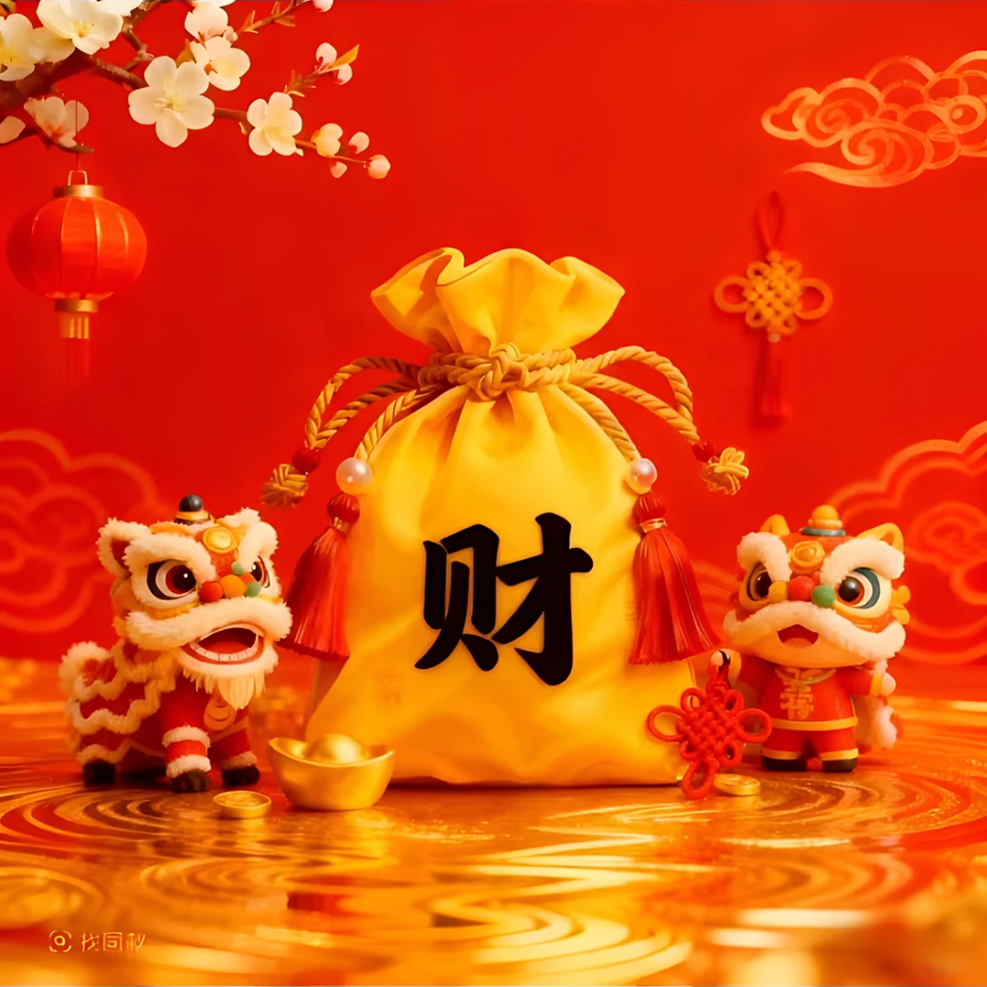 3号 米米 手绘卡 生肖贴福卡