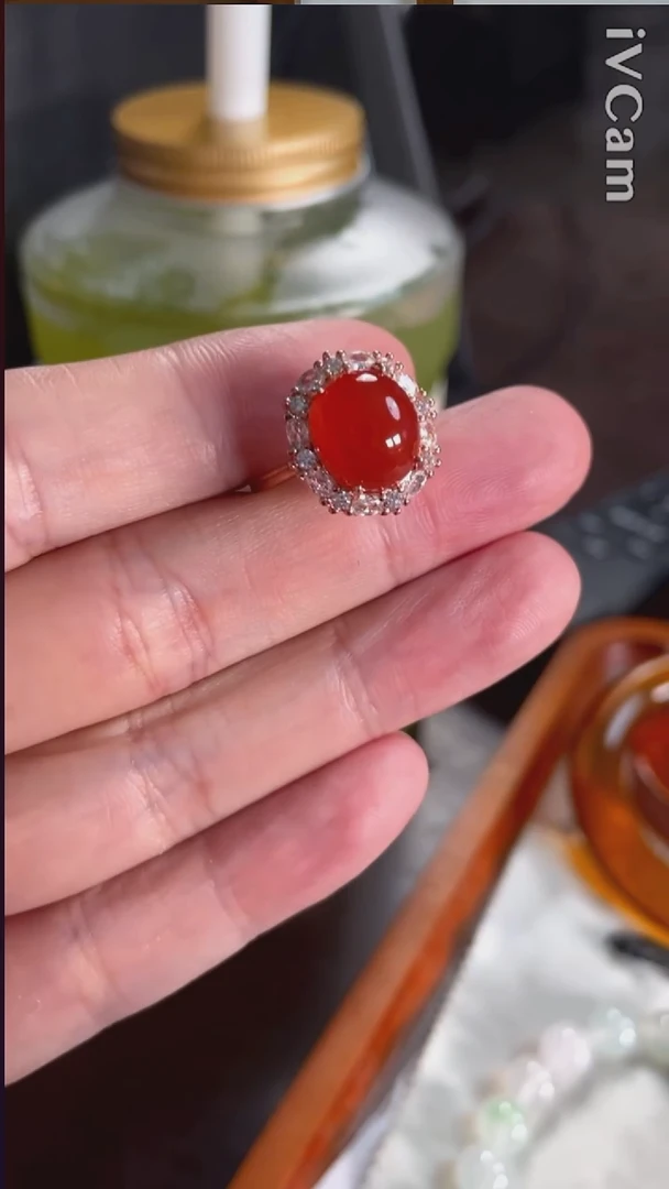 未镶嵌南红玛瑙戒指2465号