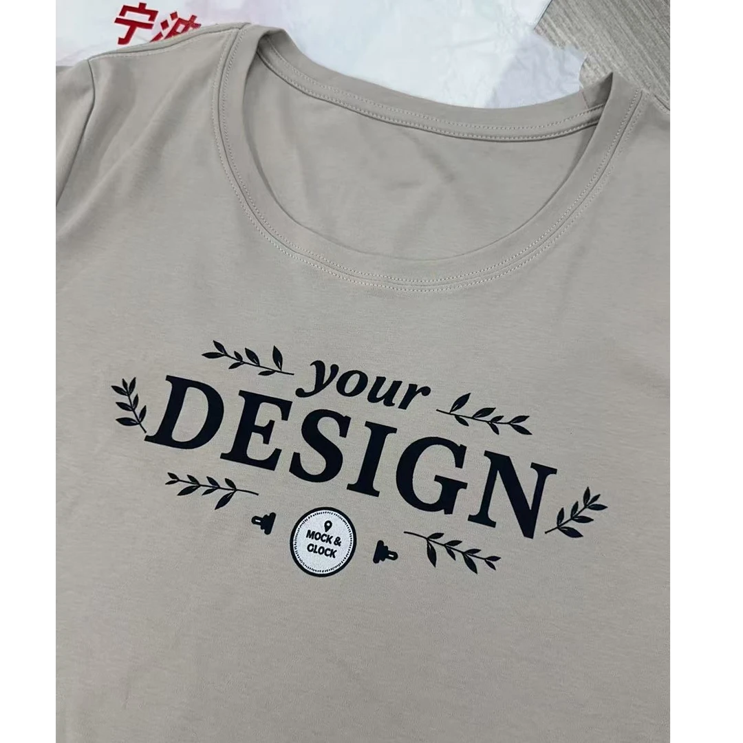 夏日上新 女士短袖T 灰杏