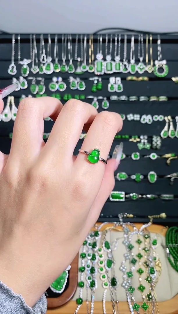 【闪购商品】翡翠戒指银S925镶嵌多样性