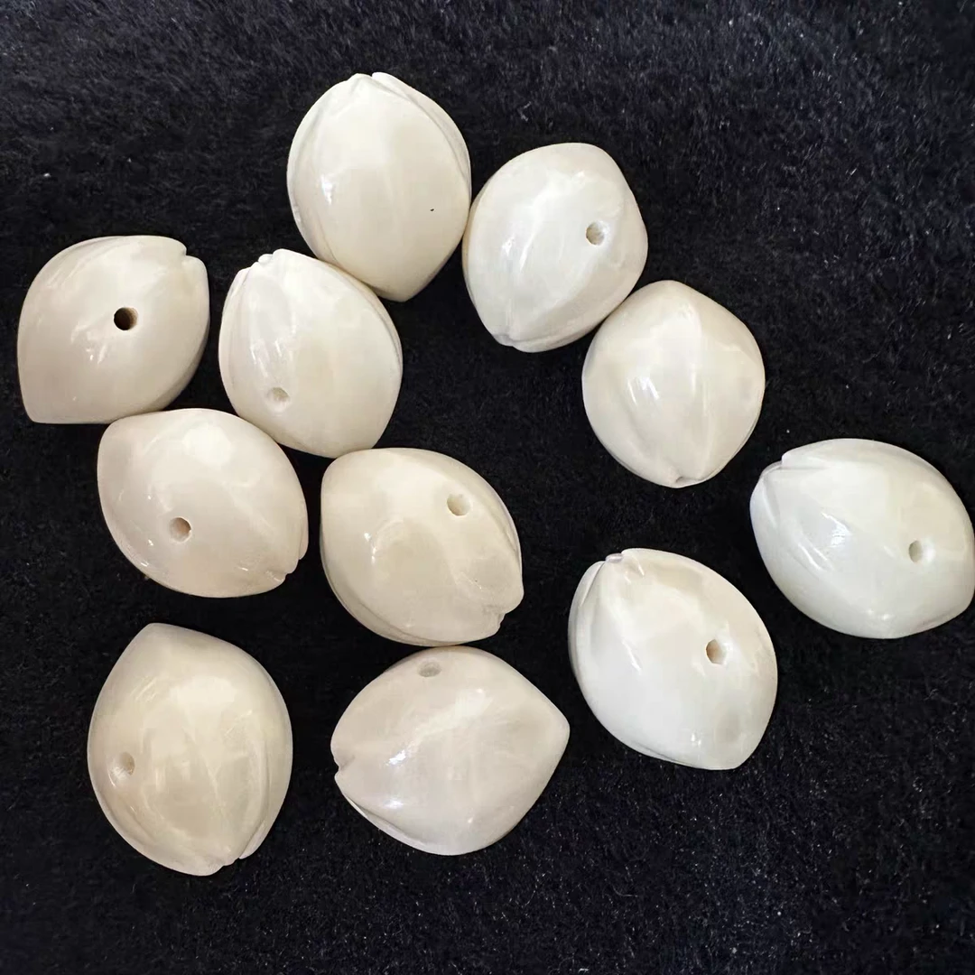 象牙果雕刻单籽大尺寸三通铁核橄榄核高仿DIY手串手持脖挂脖链