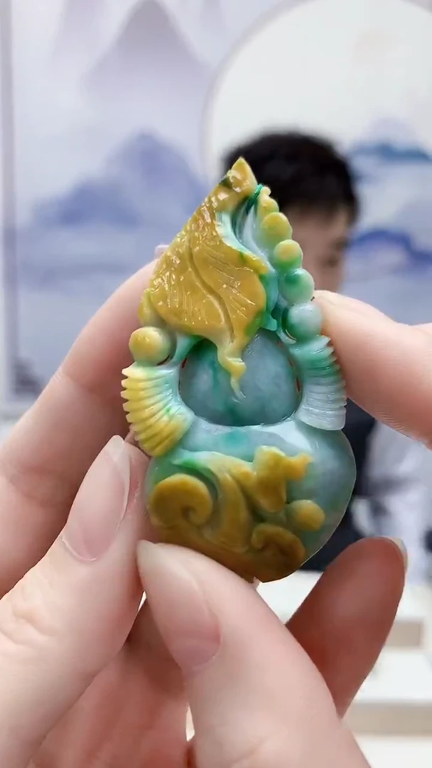 未镶嵌定制翡翠5176ry-毛货挂件19