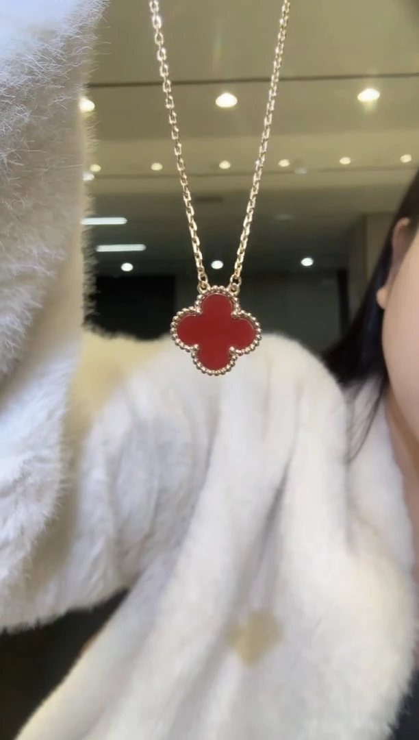 18K K玫单花项链