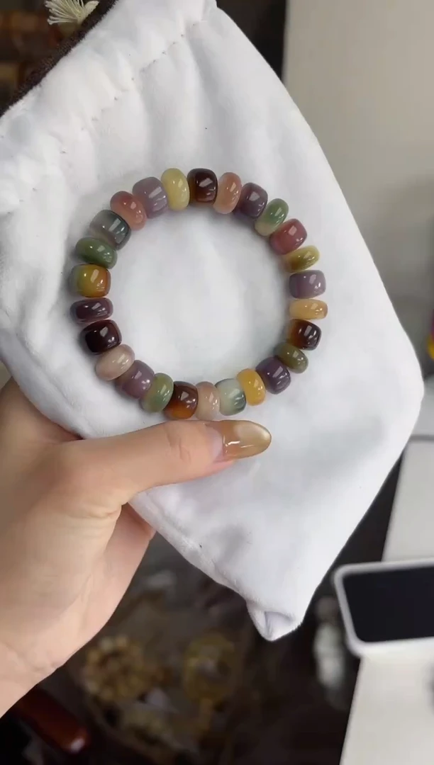 手串菩提根/象牙果沐s75紫美人花仙子玉化药片7*12mm手串