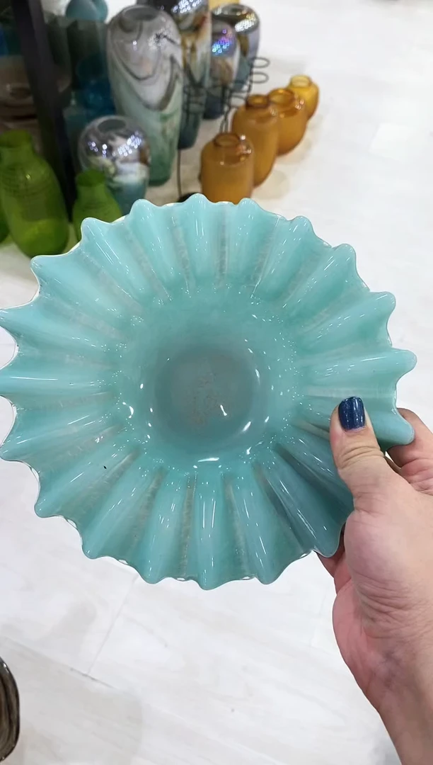 慕忆家手作琉璃花瓶微瑕