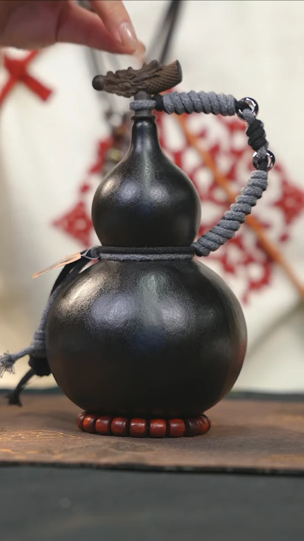 【闪购商品】RY211大漆酒葫芦不包手串及旋转底座
