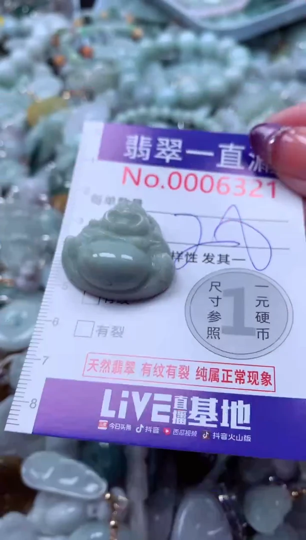 翡翠未镶嵌吊坠(不含链)6321