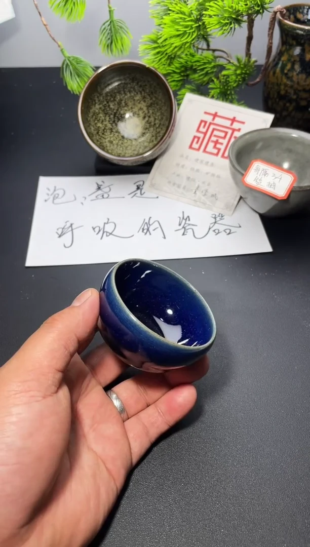 茶盏14(微瑕  叶紫建盏