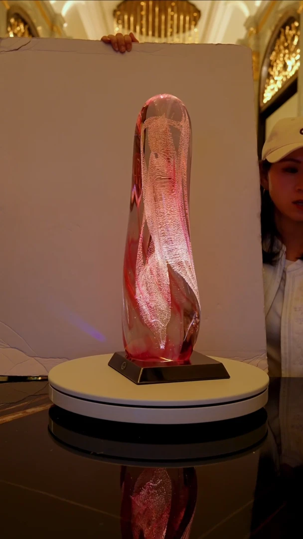 摆件金色月虹摆件M154+AJ1619029灯底座黑色