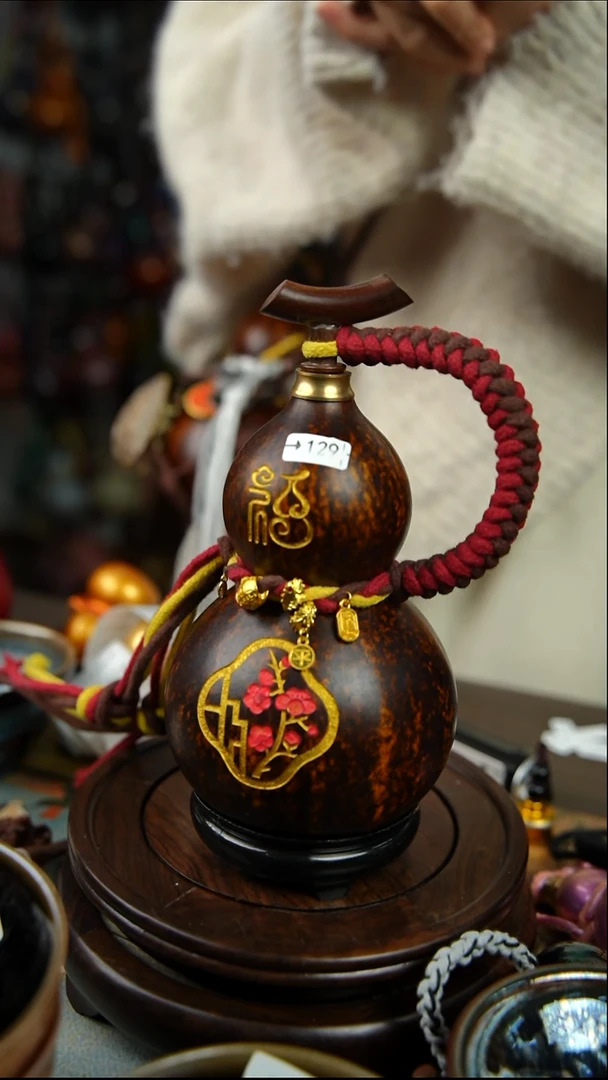 129号500ml左右非遗大漆酒葫芦