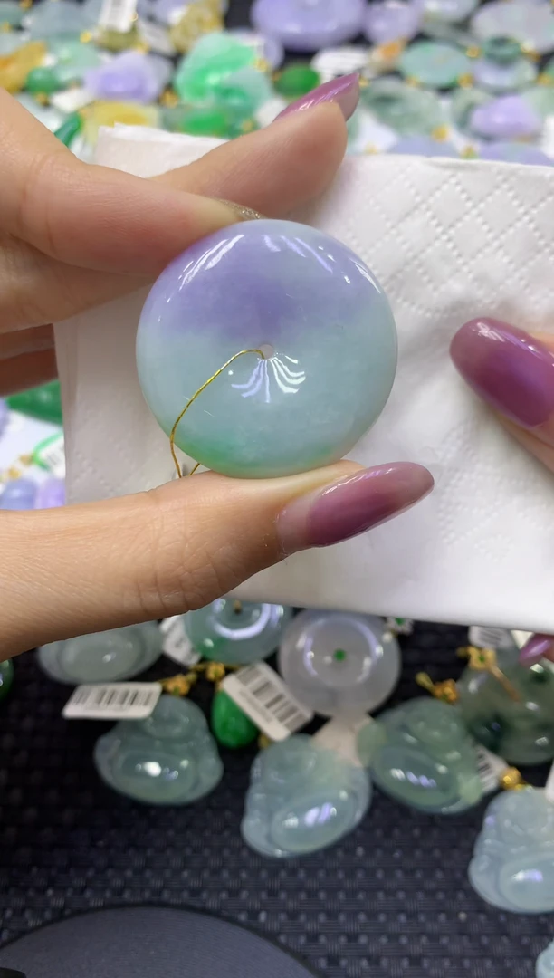 颈饰未镶嵌翡翠天然缅甸翡翠A货