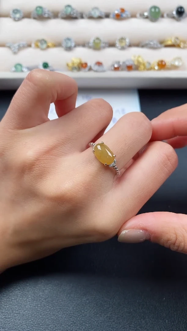 银S925镶嵌戒指翡翠55555555+1