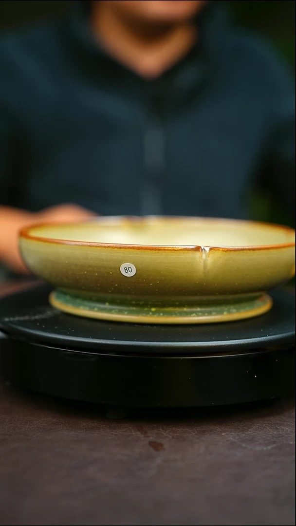 80#原矿钧瓷炉钧釉茶承