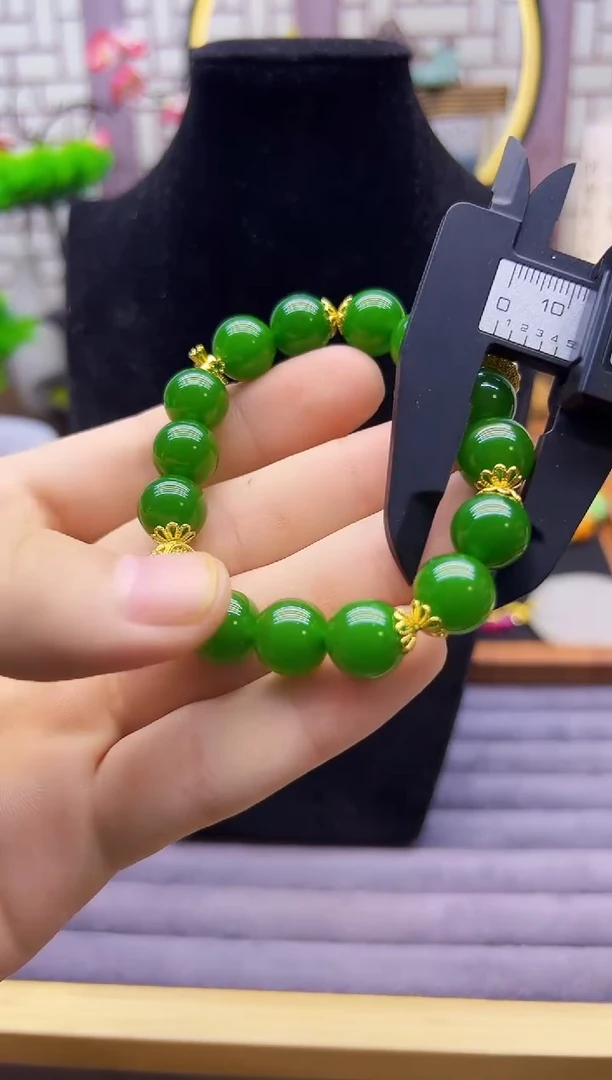 和田玉14K金镶嵌颈饰S405