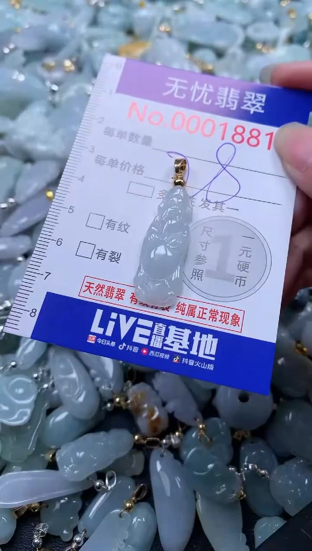 翡翠未镶嵌吊坠(不含链)1881
