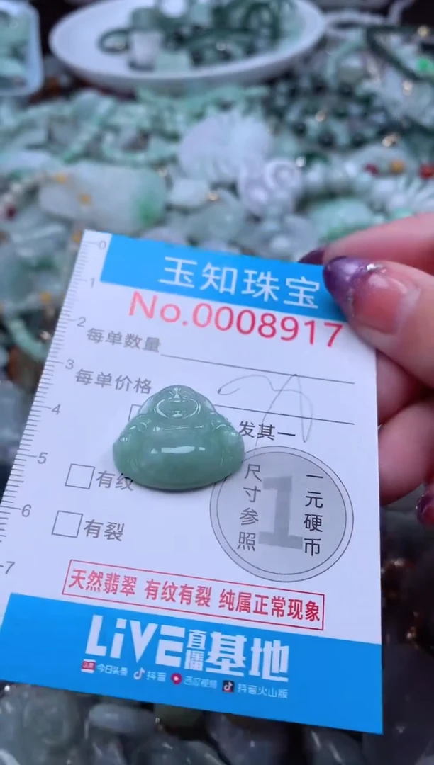 翡翠未镶嵌吊坠(不含链)8917