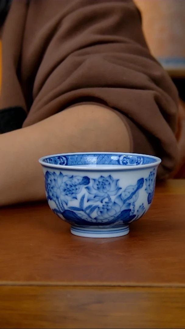 【闪购商品】陶瓷并蒂莲炉式杯（柴窑）