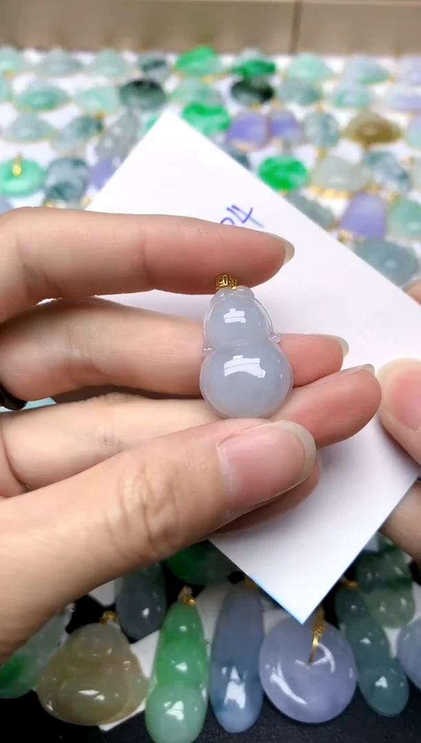 【闪购商品】翡翠颈饰18K金镶嵌34天然A货翡翠