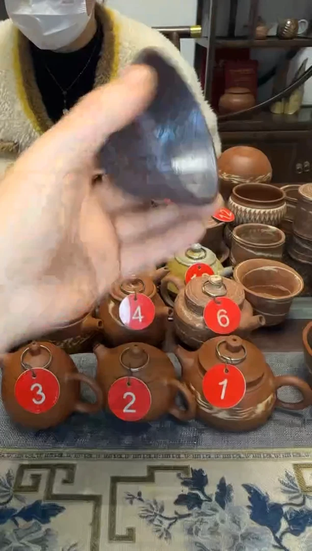 泥塑115CC柴烧主人杯粗陶