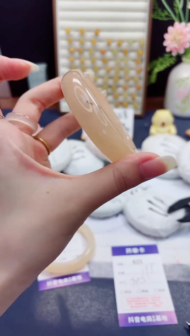 未镶嵌手镯石英质玉425-财气镯-圈口54