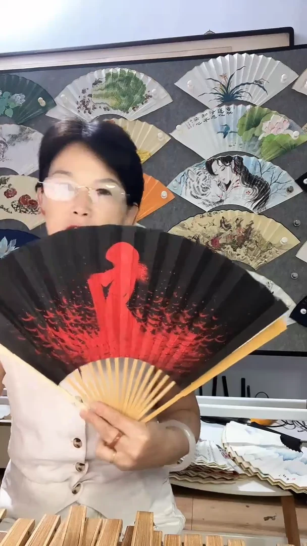 扇子九五寸十六方玉竹折扇