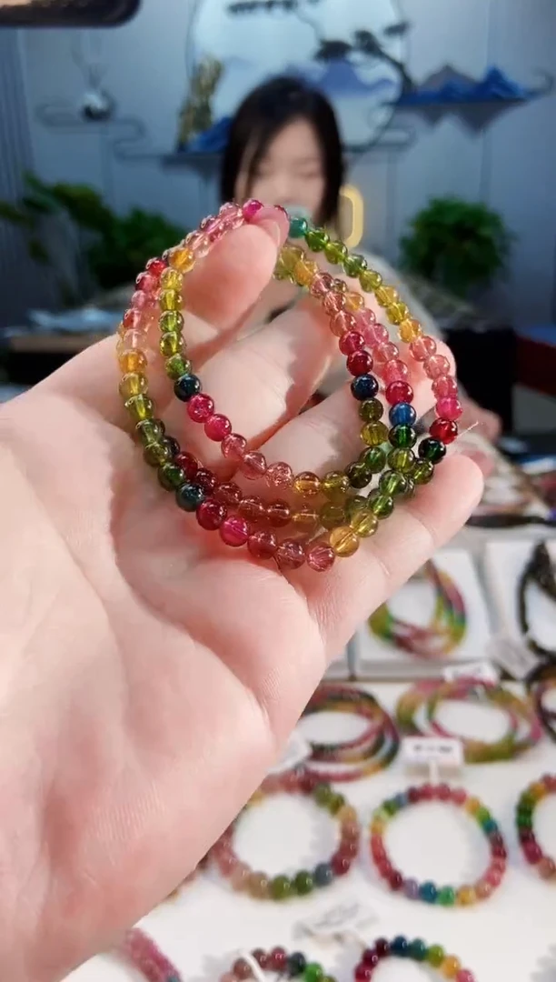 【闪购商品】碧玺手链未镶嵌G2134三圈颜色微差发1