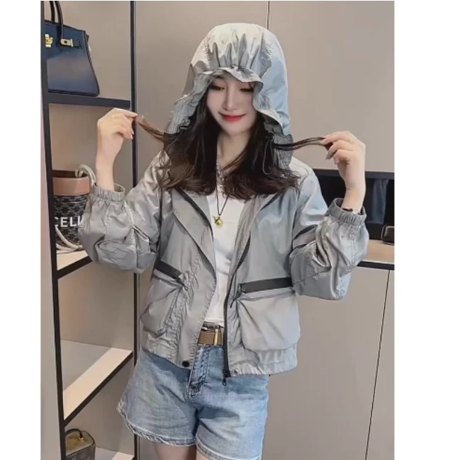 2025夏季新款网红同款洋气爆款韩版潮流女装连帽外套短裤天SU