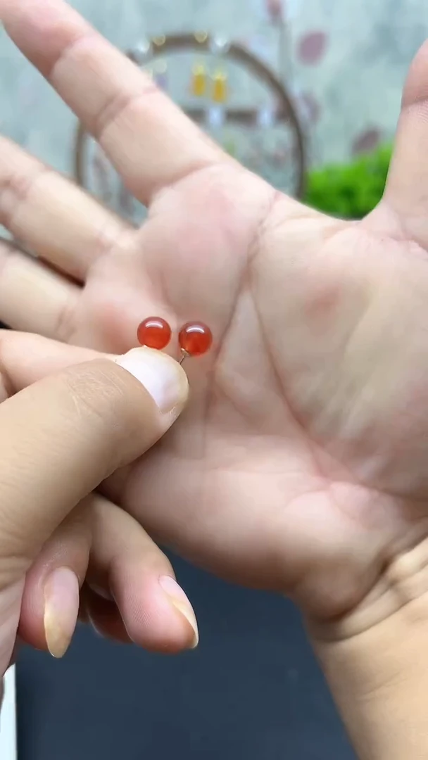 银S925镶嵌耳饰玛瑙/玉髓149