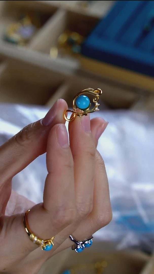 未镶嵌绿松石颈饰杨杨专属S925睡美人线条吊坠7mm(孤品)