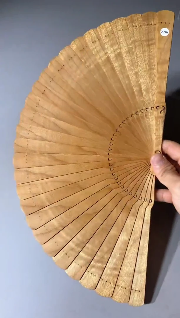 金丝楠209号21cm金丝楠木小叶桢楠扇子
