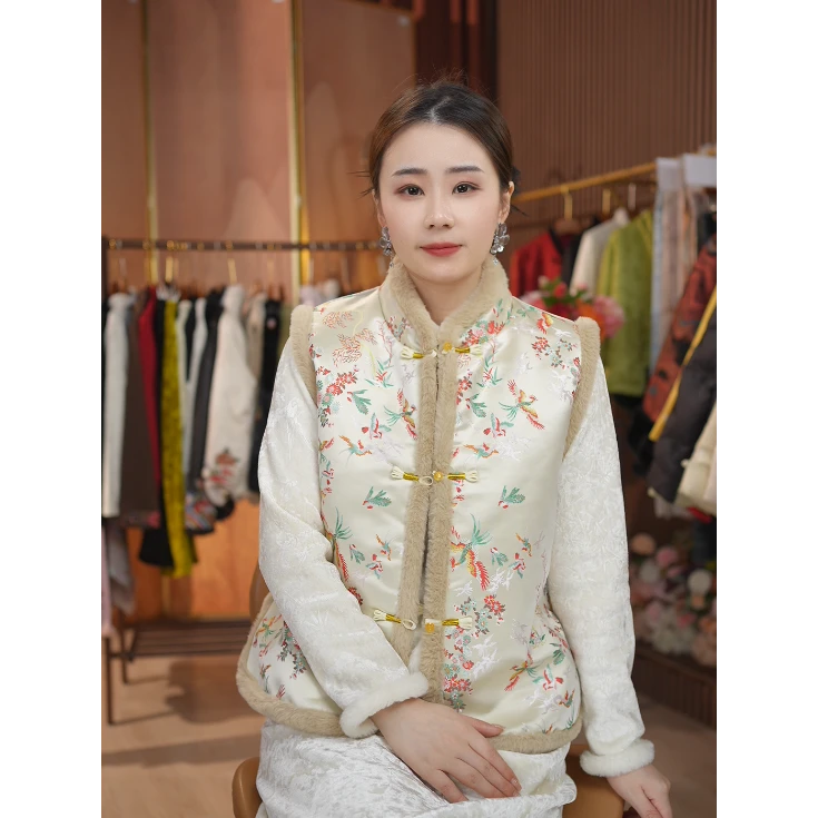 《彩凤 -马甲》新中式刺绣复古国风休闲百搭高定马甲