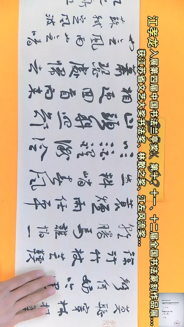 【闪购商品】书法江孝龙书法获奖同款字体定风波23*69