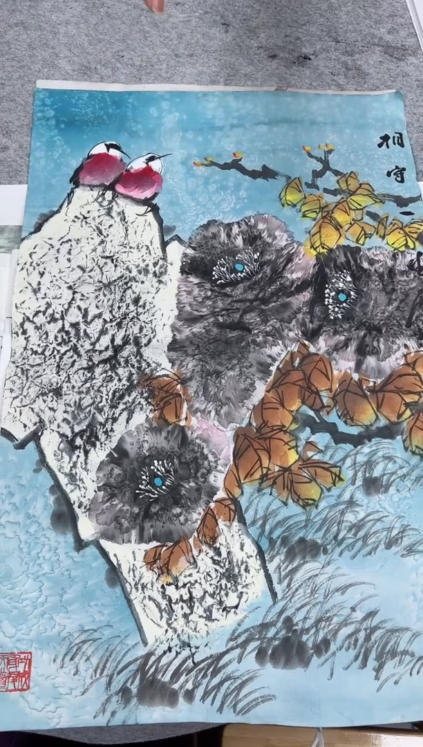 绘画原***人韩江书画-石老师