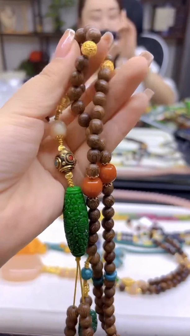 未镶嵌毛衣链蜜蜡DIY款M487