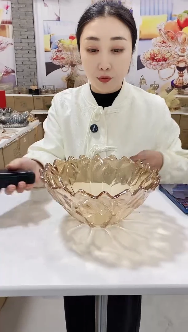 【微瑕】金色冰钻果斗一个