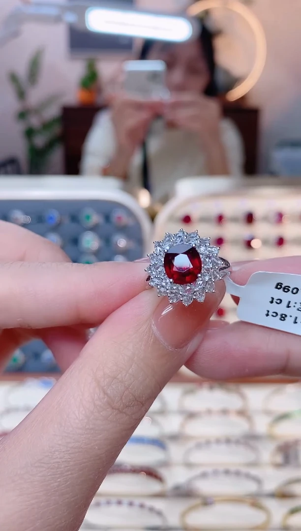 【闪购商品】碧玺18K金戒指18K金镶嵌1