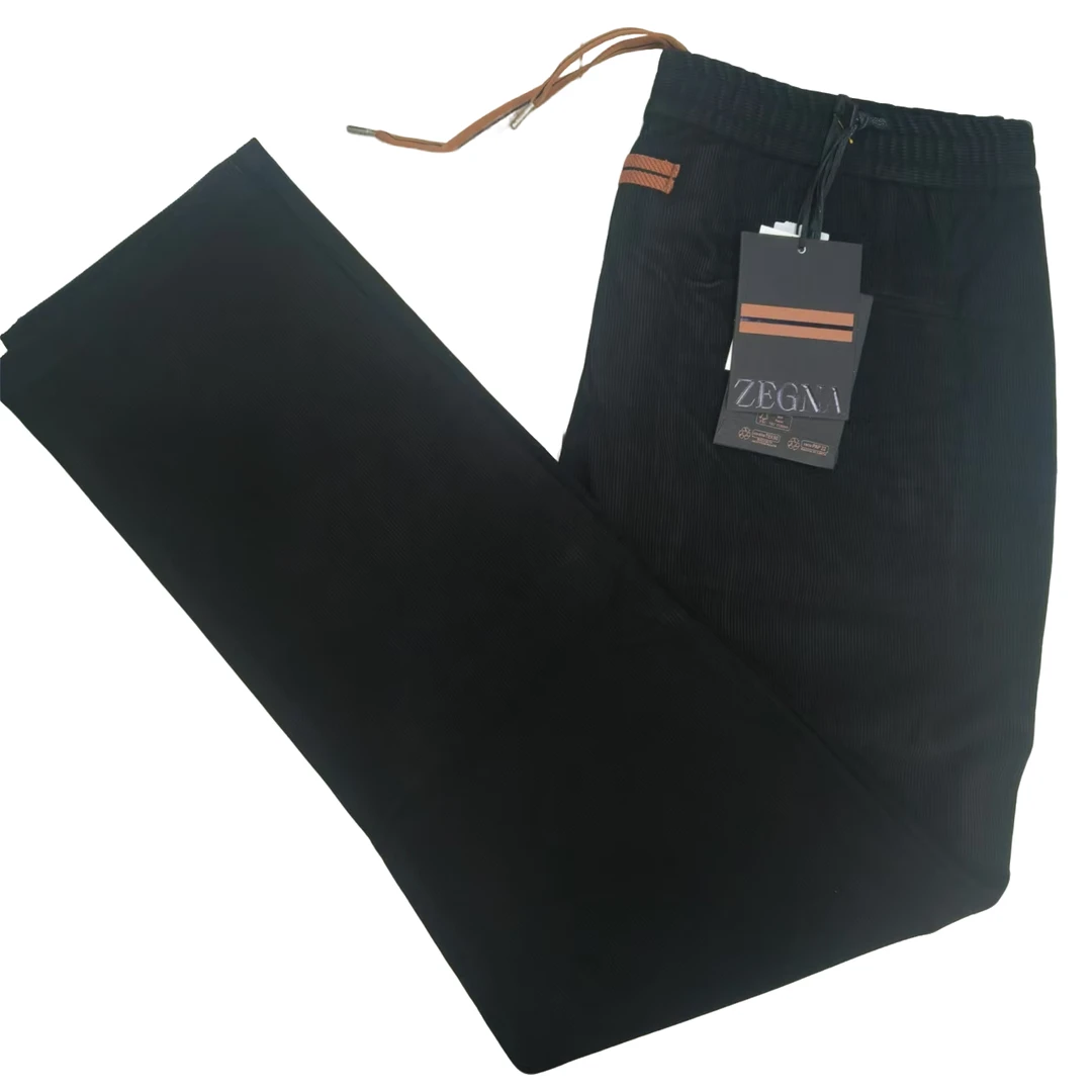 【正经小郑】杰么好看的男士黑色灯芯绒裤子