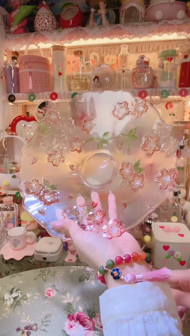 摆件品质好发货快放心拍！梅花果盘