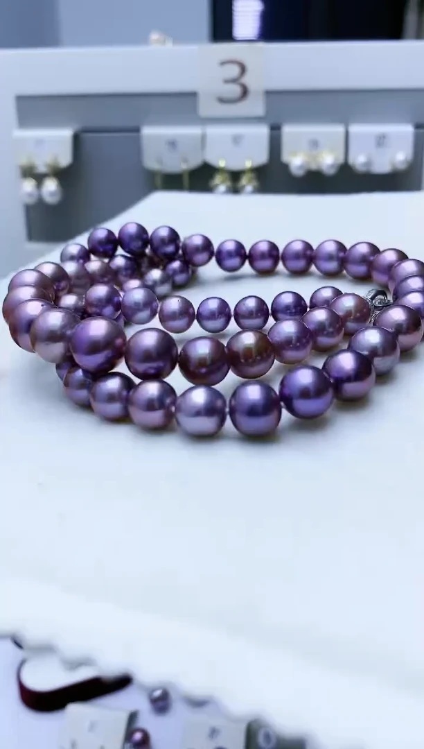 【闪购商品】淡水珍珠耳饰银S925镶嵌全珠链