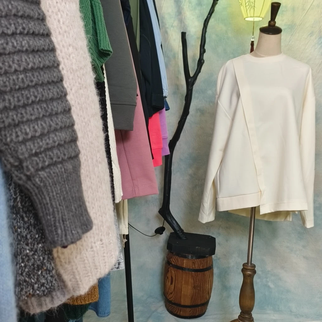 针织衫外贸毛杉时尚毛杉针织百搭秋冬保暖慵懒女士羊绒宽松长款