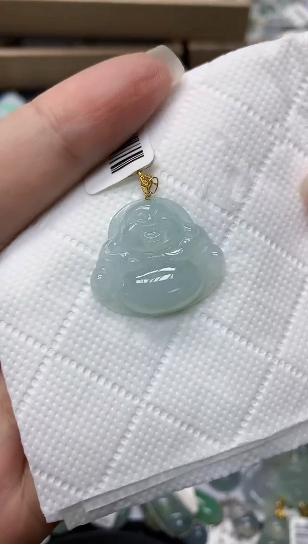 颈饰18K金镶嵌翡翠111111111