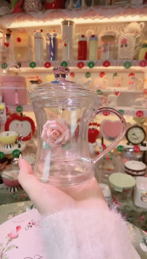 【闪购商品】摆件玫瑰泡茶杯品质好，发货快，放心拍
