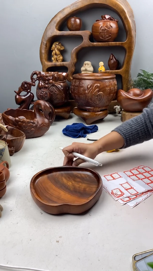 香樟木A19苹果盘/尺寸