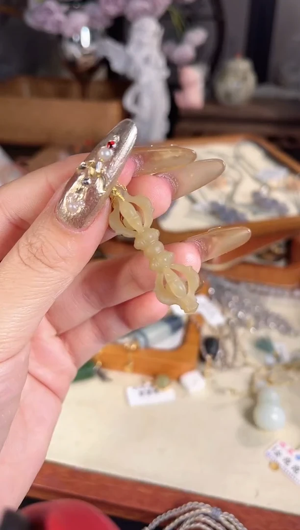 吊坠(不含链)银S925镶嵌和田玉多样性发其一孤品默认微瑕