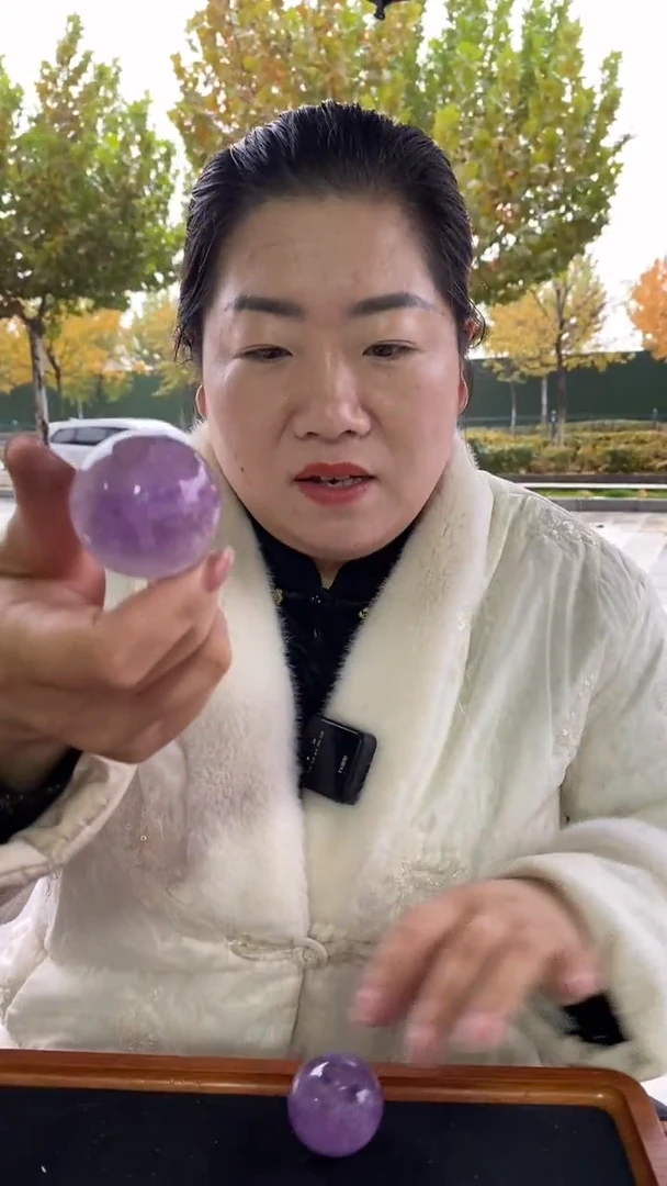 未镶嵌珠宝半成品水晶紫水晶球D754多样性发其一