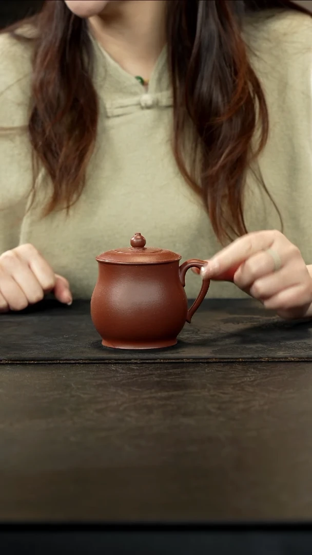 茶壶紫砂底槽青大盖杯300cc