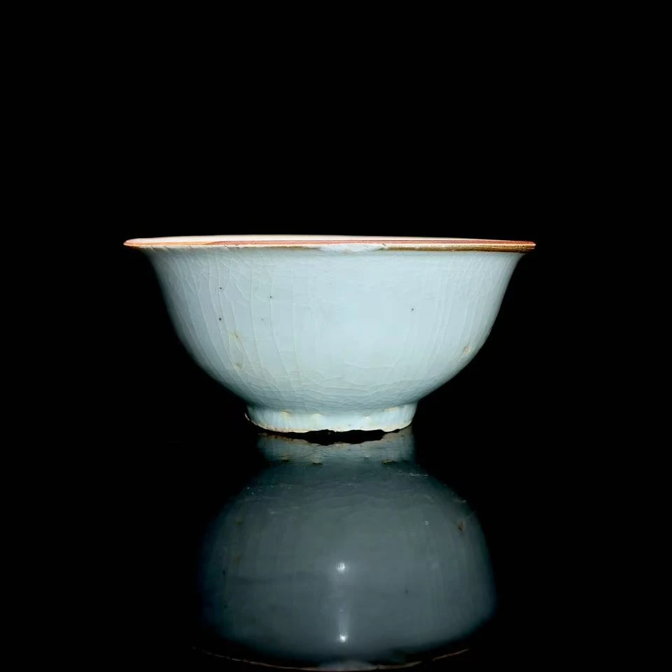44:明空白期青花月花纹碗
