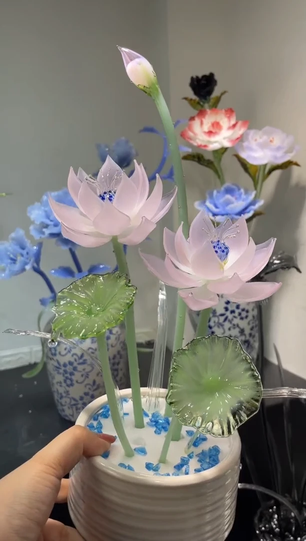 琉璃✨****?双生荷花盆栽款